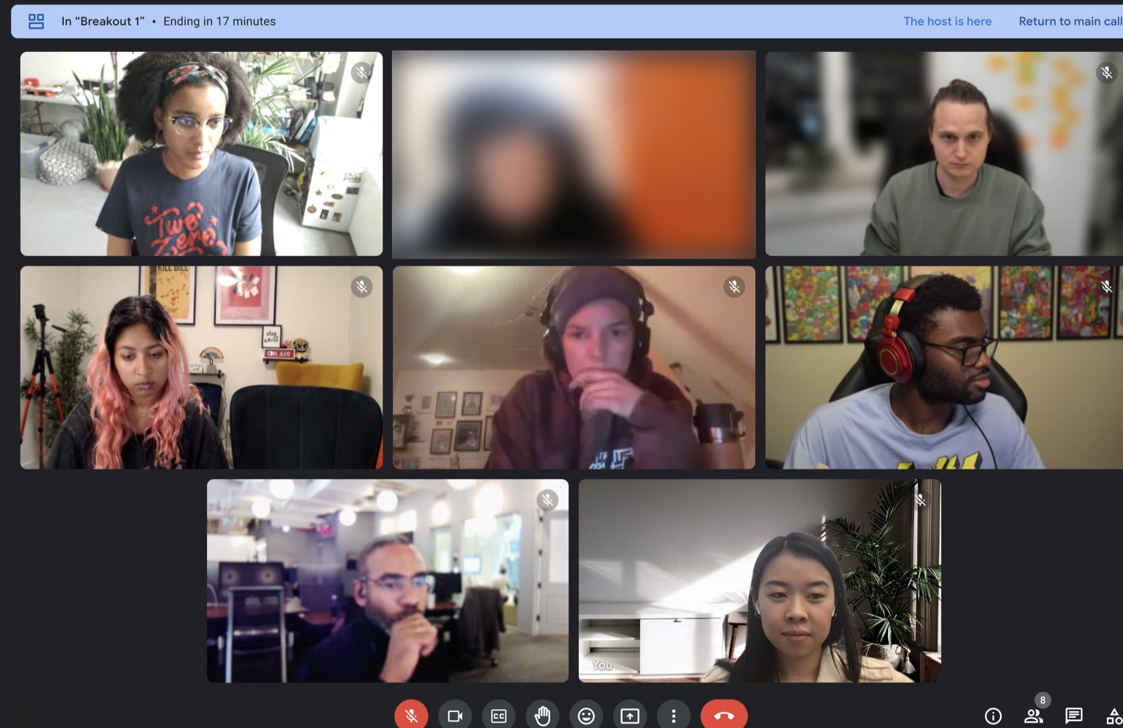 A remote creator residency working session with creators and the research team